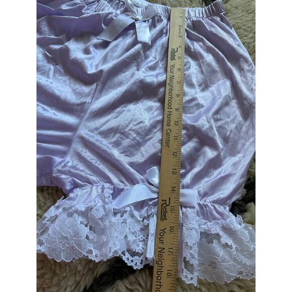 Vintage Lace Satin Bubble Bloomers Underwear Knickers Panties Lolita Shorts - Picture 4 of 13